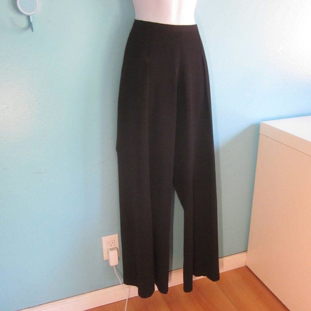 Fred Sun Paris Vintage 70’s Wide Leg Flare Flat Front Dress Pants Fits Size 6